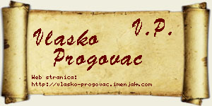 Vlaško Progovac vizit kartica